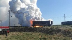 В Арыси загорелись контейнеры с фосфором. Проводится эвакуация жителей
