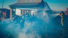 Сильный пожар произошёл в дачном массиве Кокшетау