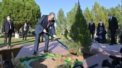 Токаев посадил дерево на аллее почётных гостей в Ашхабаде