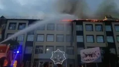 Здание школы горит в Аркалыке