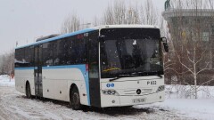 Скорость движения автобусов в Астане максимально снизилась из-за метели и плохой видимости