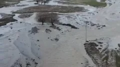 Дорогу размыло в зоне отдыха в Туркестанской области, людей пришлось эвакуировать