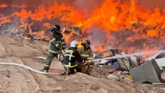 Крупный пожар вдоль шоссе в Астане удалось локализовать