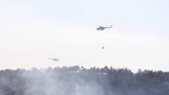 Сильный пожар вспыхнул у аэропорта турецкого курорта Бодрум