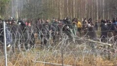 Мигранты прорвали заграждение на белорусско-польской границе. Слышны выстрелы