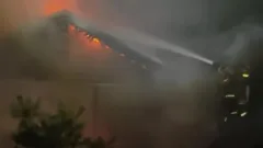 Банный комплекс горел в Караганде