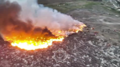 Мусорный полигон загорелся в Уральске