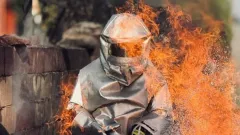 Грузовик снёс газовую трубу и загорелся в Талдыкоргане