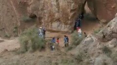 Очевидцы сняли на видео селевой поток в Чарынском каньоне, где погибли два человека