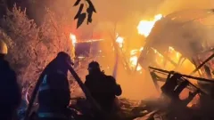 Жилые дома отстояли от огня в микрорайоне Конаева