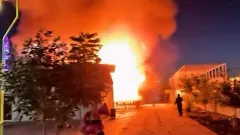 Комната страха загорелась в парке Атырау
