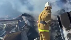 Крупный пожар вспыхнул в селе Шиликти Актюбинской области, его тушили с помощью поезда