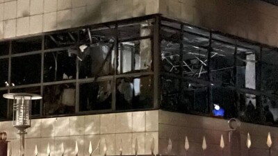 В Талдыкоргане горело здание департамента полиции