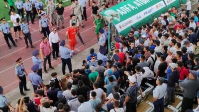 Скандалом закончился футбольный матч Кубка Казахстана в Атырау