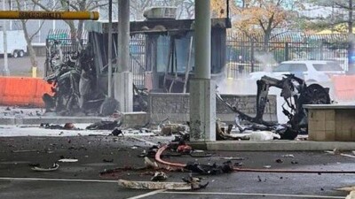 На мосту у Ниагарского водопада между США и Канадой взорвался автомобиль