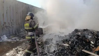 Пожар произошёл на рынке в селе Байтерек Алматинской области