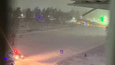 Сильный ветер повалил новогоднюю ёлку и оставил Павлодар без электричества