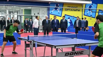 Центр настольного тенниса и новый музей посетил Токаев в Кызылорде