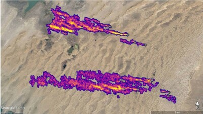NASA показала на карте крупную утечку метана в Туркменистане