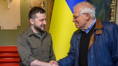 Глава дипломатии ЕС Боррель во время визита в Украину: Эта война будет выиграна на поле боя