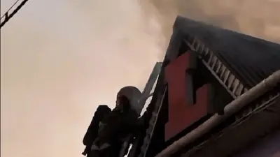 Кафе горело в Кызылорде, спасатели успели предотвратить взрыв газа