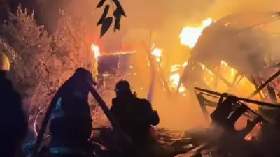 Жилые дома отстояли от огня в микрорайоне Конаева