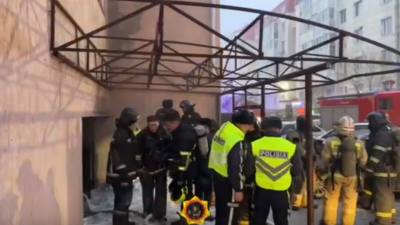 Крытый паркинг горел в Астане