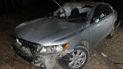 В Таразе подросток решил покатать друзей на машине отца и врезался в дерево. Погиб 14-летний ребёнок