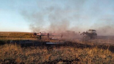 Пожарный получил ожоги во время тушения сухостоя в ЗКО