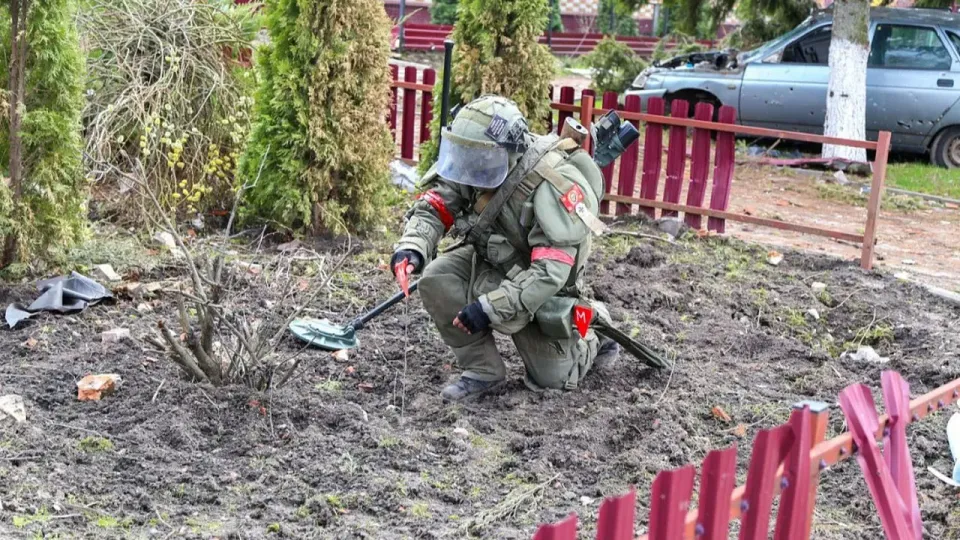 Разминирование в населённом пункте Курской области РФ / Фото с сайта правительства Курской области