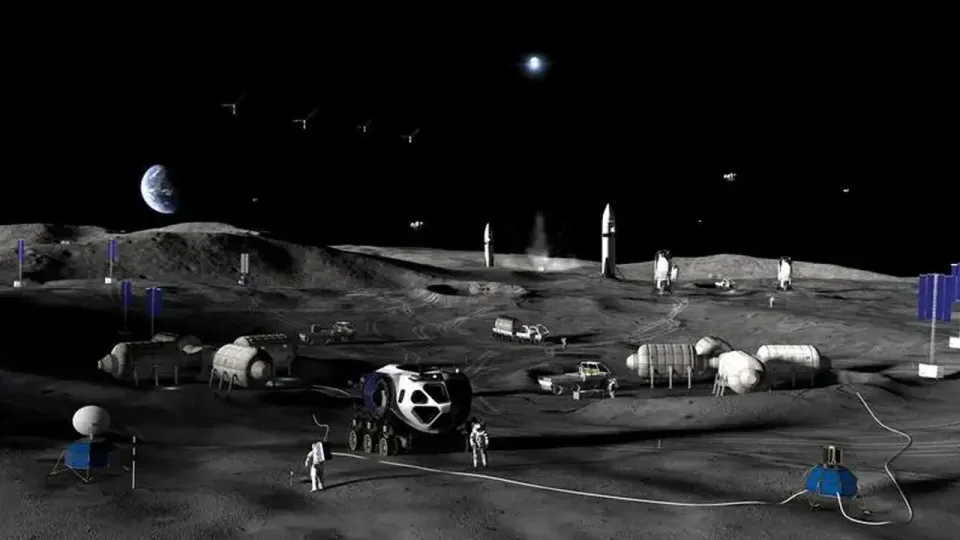 Как будет выглядеть лунная база в будущем / Иллюстрация NASA