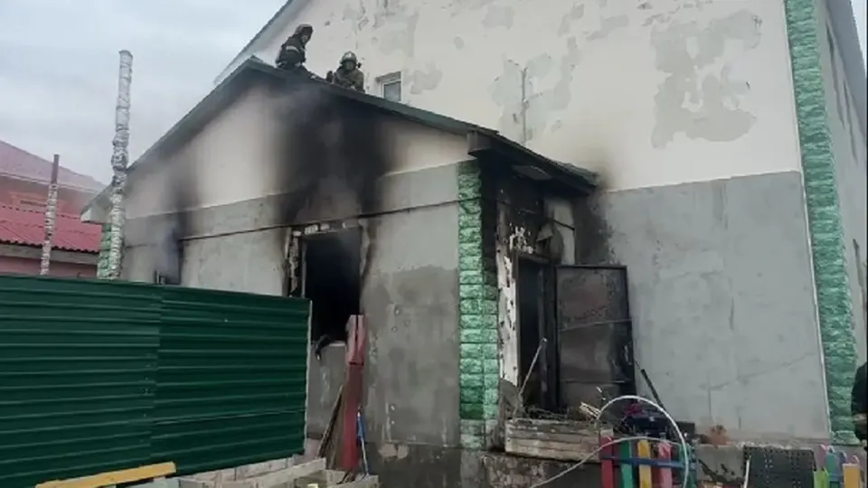 Кадр с видео МЧС Атырауской области