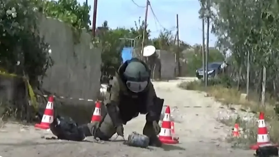 Кадр с видео Службы государственной безопасности страны Азербайджана