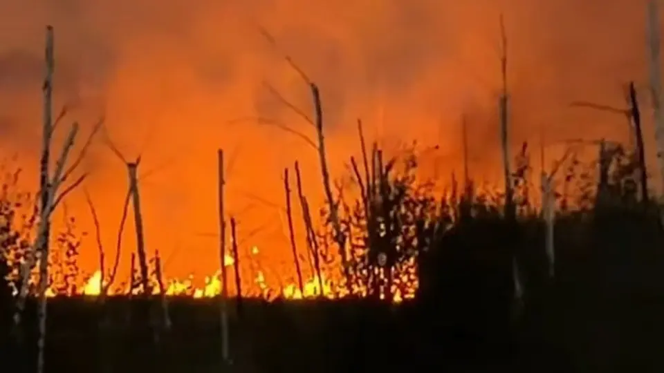 Кадр с видео ДЧС Костанайской области