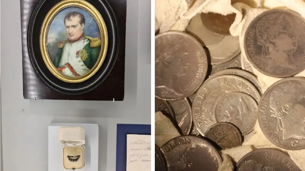 Слева, под портретом Наполеона, украденное кольцо / Фото с сайта rtbf.be 