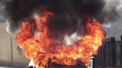 Два взрыва прогремели на одной из улиц Шымкента