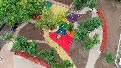 На месте аварийных домов в районе Сарыарка появилось место отдыха для горожан