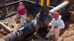 Газификация Нур-Султана: магистральная труба готова. Фоторепортаж с места сварки "золотого стыка"