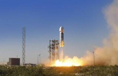 Запуск и посадку космического корабля Blue Origin показали в прямом эфире