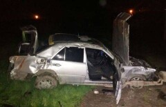 Пьяный алматинец устроил ночные гонки и врезался в дерево