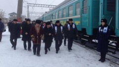 Акмолинцы встретили многофункциональный поезд "Тәуелсіз Қазақстан"