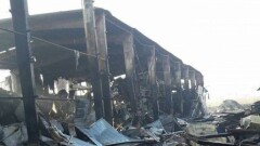 В Усть-Каменогорске дотла сгорел запущенный в этом году завод