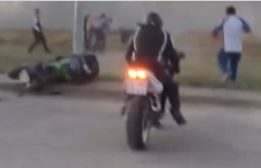 ДТП с гибелью байкера в Астане попало на видео
