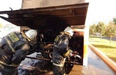 Маршрутный автобус загорелся во время движения в Семее