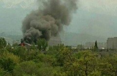 Жилой дом горел в центре Алматы