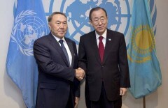 Назарбаев и Пан Ги Мун обсудили вопросы укрепления взаимодействия Казахстана и ООН