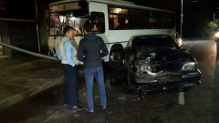 В Алматы две аварии произошли на одном и том же месте в течение пяти минут