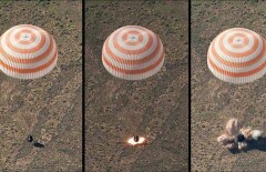 Пилотируемый корабль "Союз ТМА-19М" успешно приземлился под Жезказганом