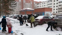 Жители Астаны помогают коммунальщикам убирать снег