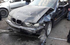 Сразу четыре автомобиля протаранил водитель BMW в Алматы